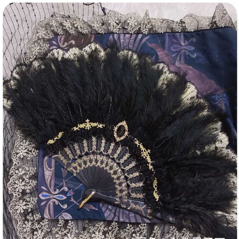 Art Craft Girl - Lolita Feather Without Folding Fan Doce