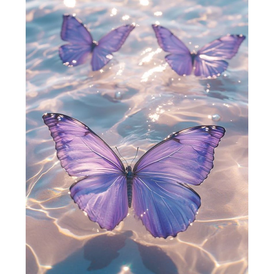 Art Craft Ideas With Paper - RUOPOTY Pintura Diamante Artesanal Borboleta Roxa