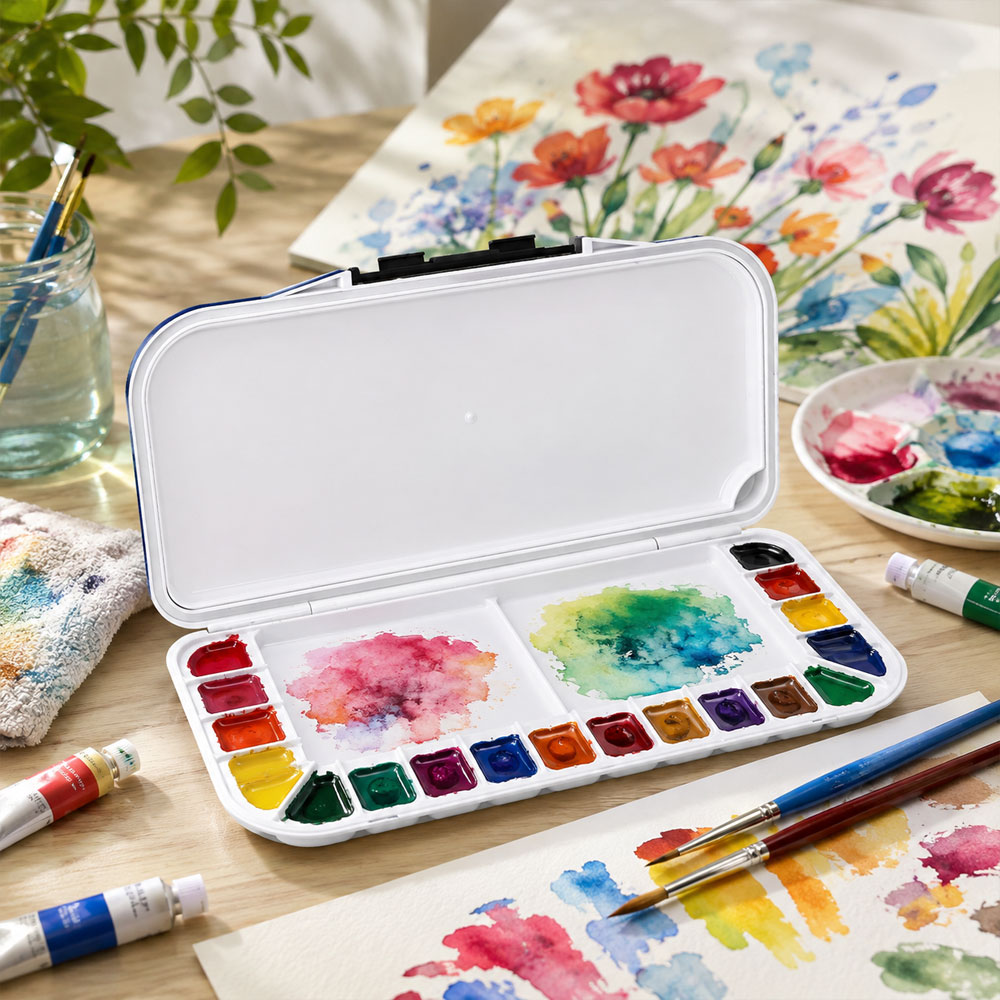 Acrylic Pour Paint - Paleta de pintura dobrável e hermética