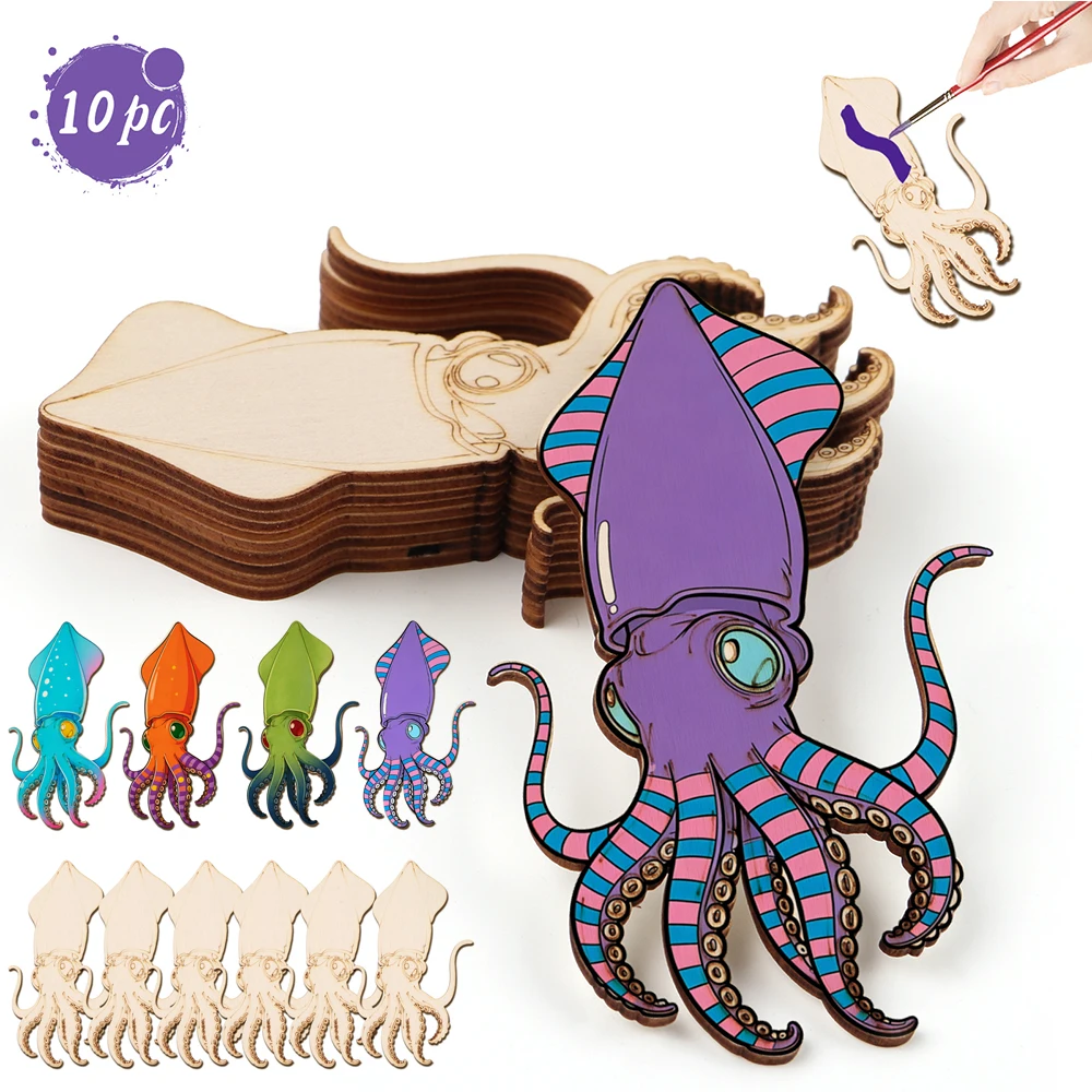 Art Craft Wood - Conjunto de 10 Peças de Artesanato