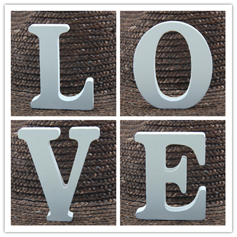 Letter S Art Craft - Letras brancas de madeira em inglês,