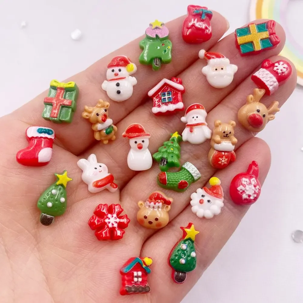 Art Craft Christmas Tree - 50 pçs resina mini colorido natal