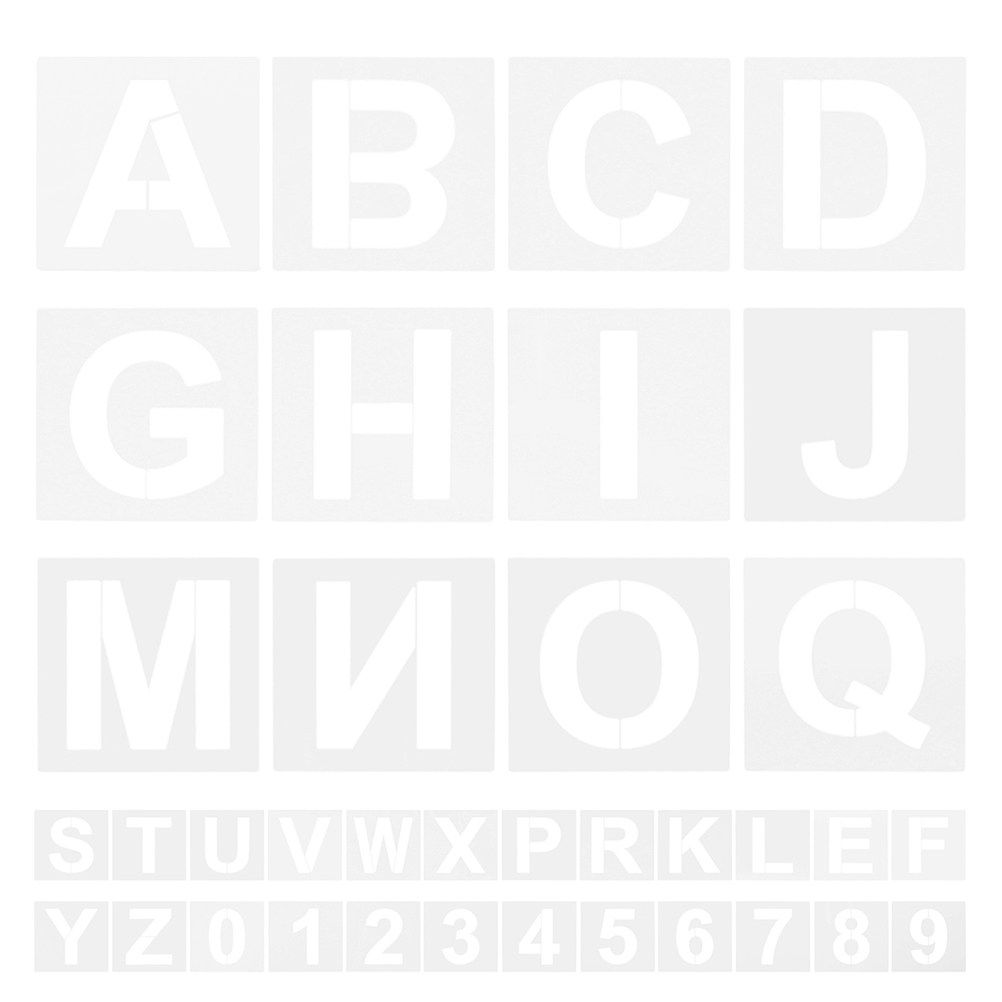 72 peças de estênceis de letra - Letter S Art Craft avaliação e preço