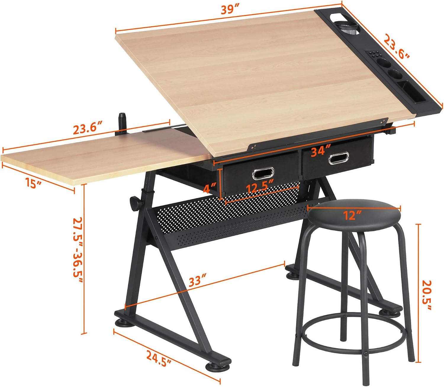 Mesa de Desenho Ajustável com  - Art Craft Wood avaliação e preço