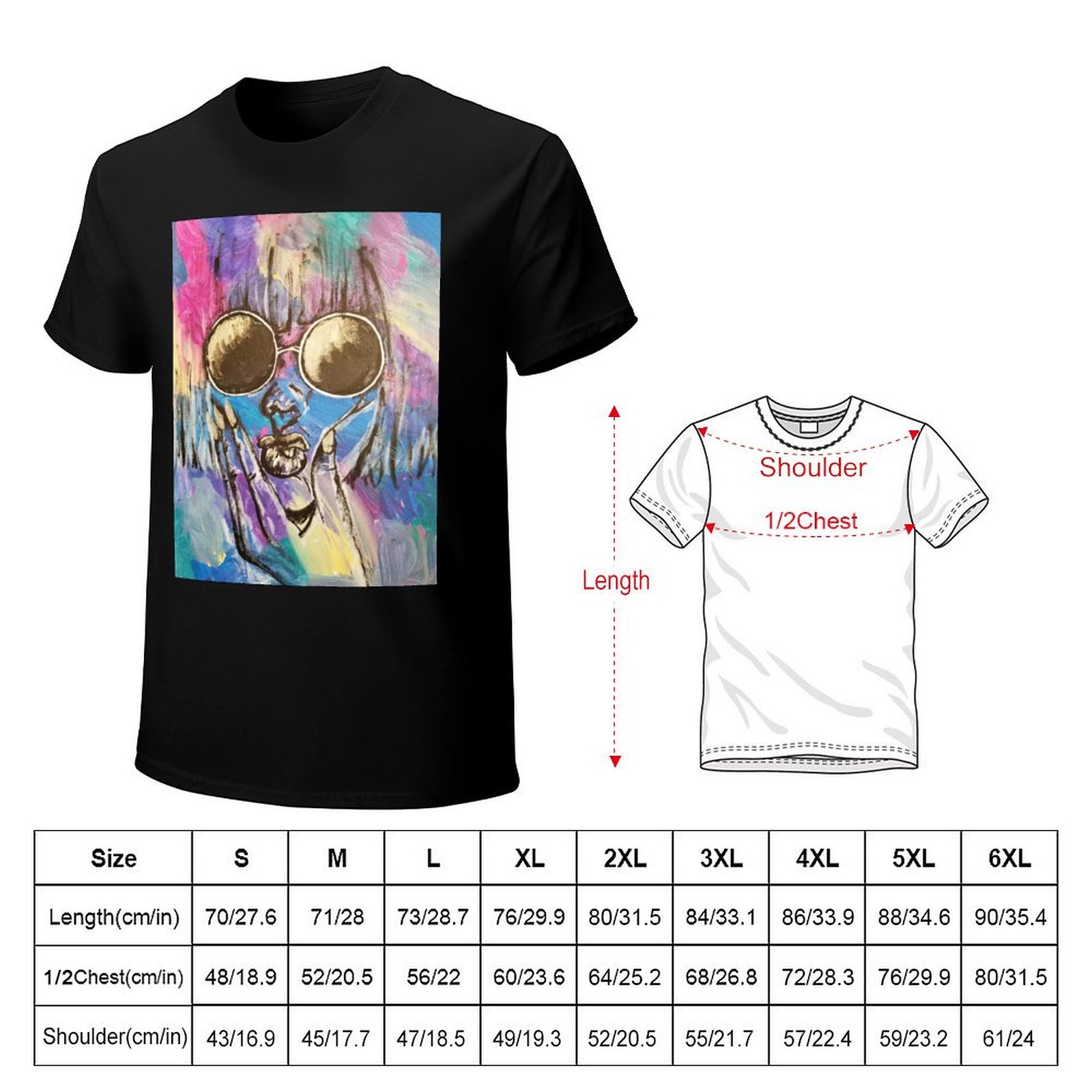 Camiseta de Algodão Casual Sim - Acrylic Pour Paint avaliação e preço