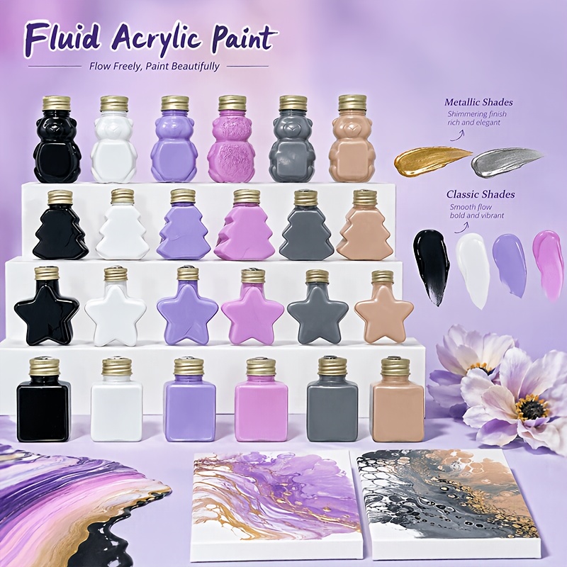 Conjunto de Tintas Acrílicas F - Acrylic Pour Paint avaliação e preço