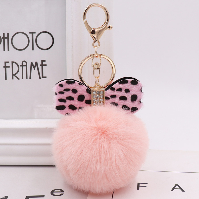 Fluffy Faux Fur Pompons Keyrin - Art Craft Girl avaliação e preço