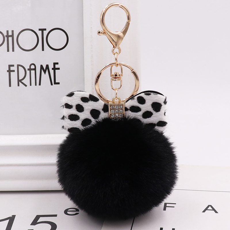 Fluffy Faux Fur Pompons Keyrin - Art Craft Girl avaliação e preço