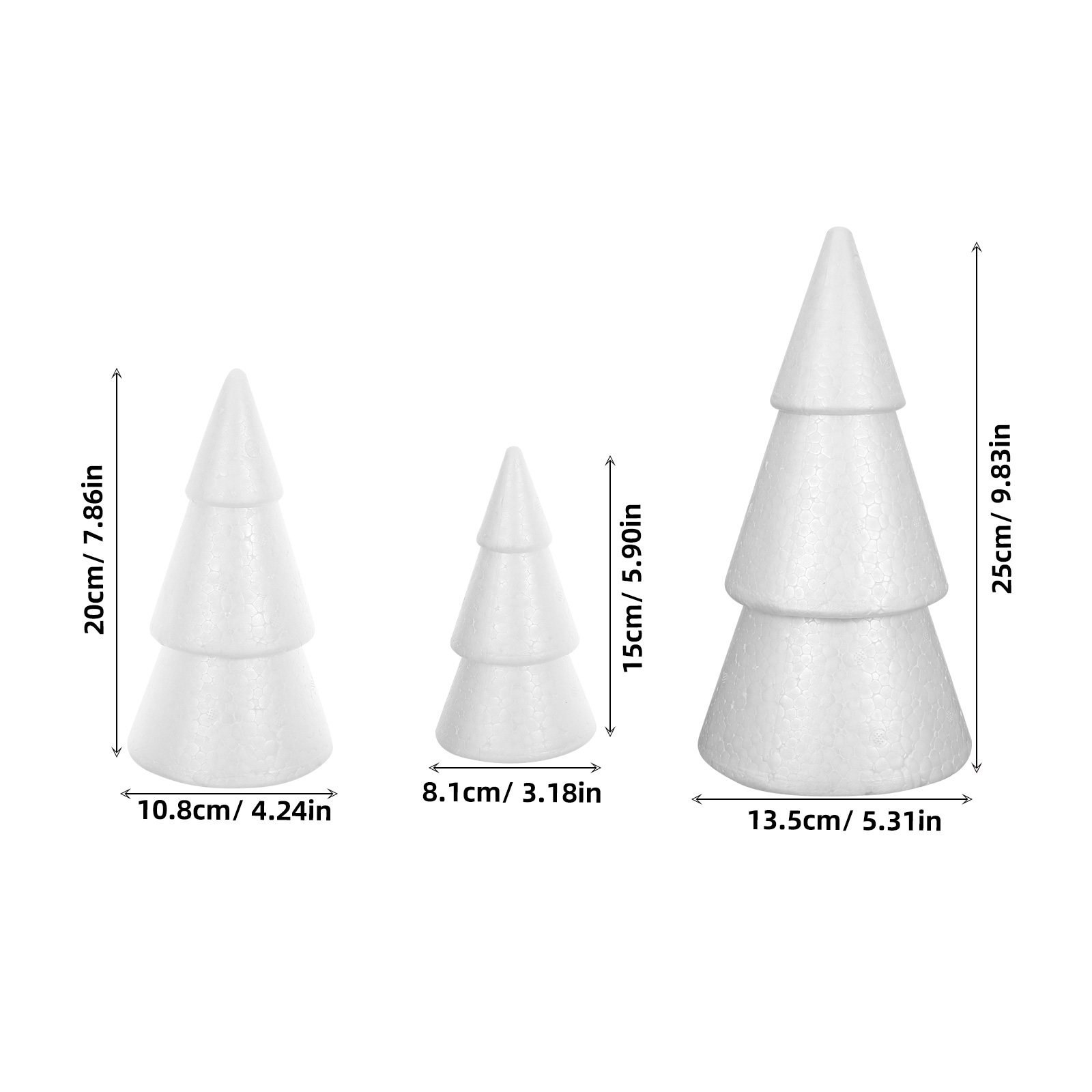 6 Peças de Cones de Espuma par - Art Craft Christmas Tree avaliação e preço