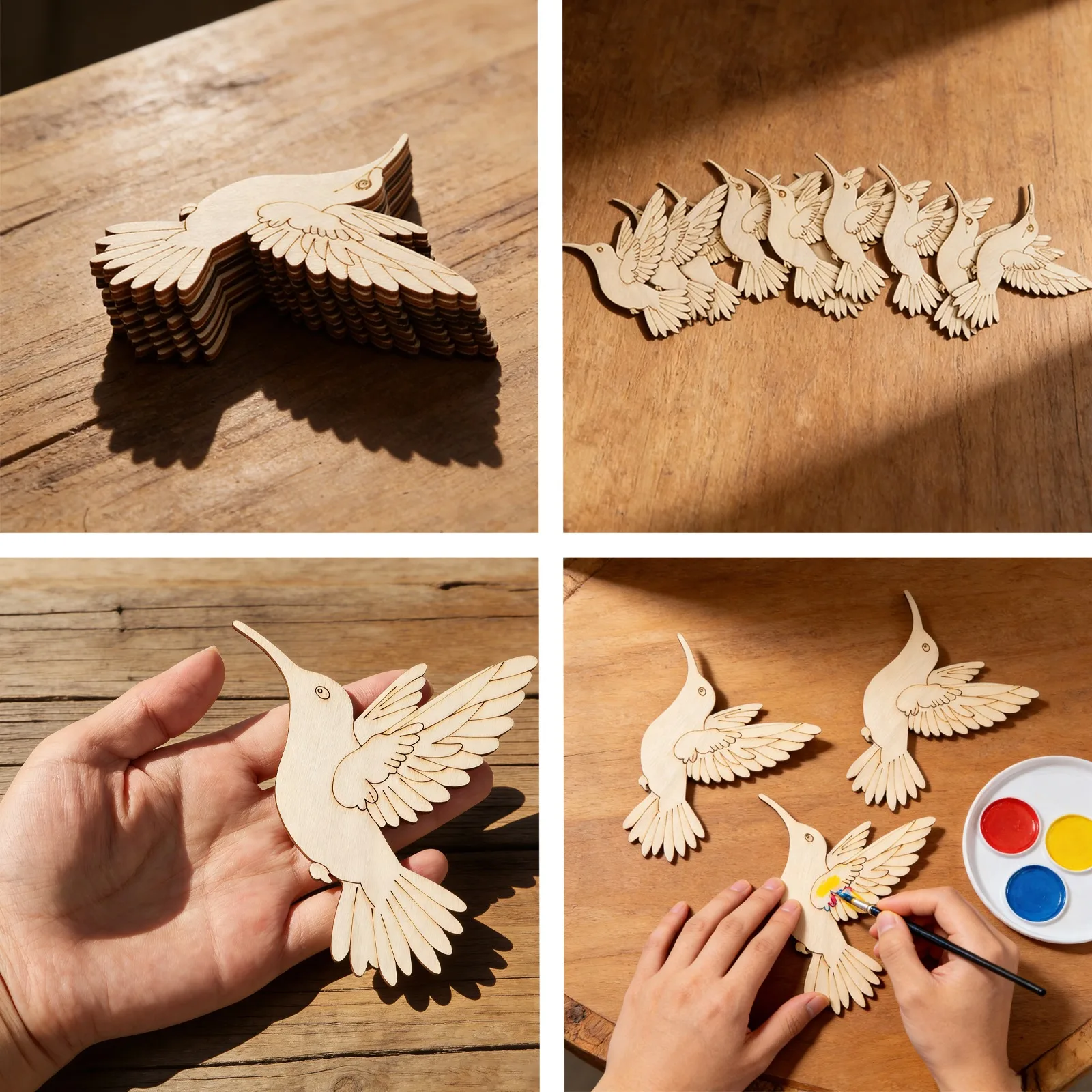 10 peças de recortes de madeir - Art Craft Wood avaliação e preço