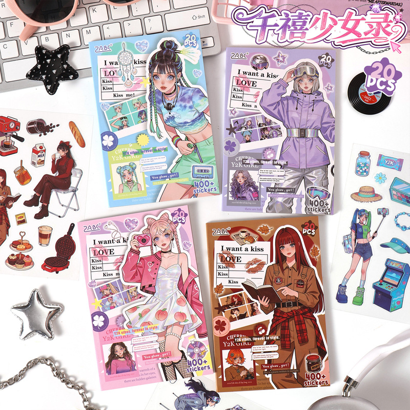 1 livro/20 peças de adesivos c - Art Craft Girl avaliação e preço