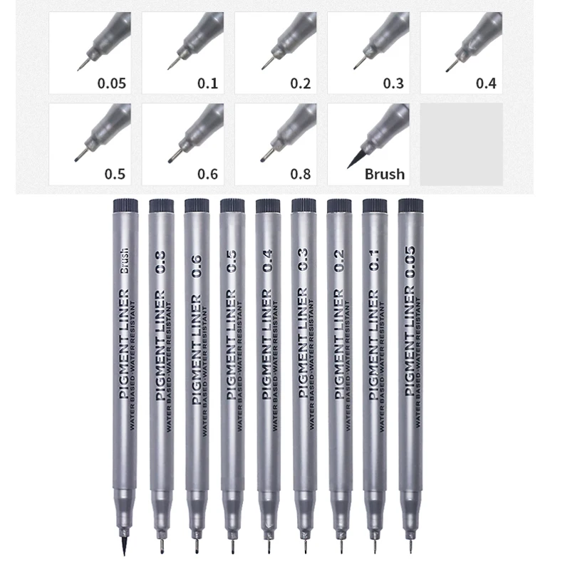 9 pçs/set pigmento forro micro - Calligraphy Pen Set avaliação e preço