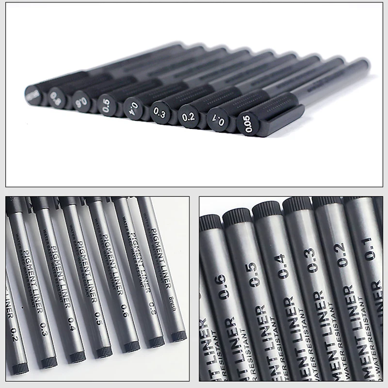9 pçs/set pigmento forro micro - Calligraphy Pen Set avaliação e preço