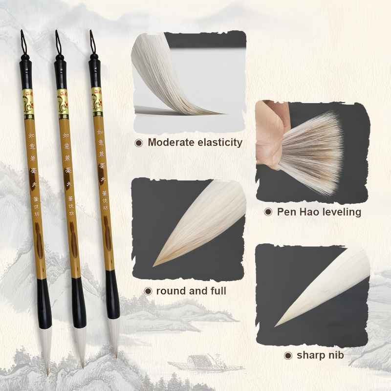 Pincel de escrita chinês de 3  - Calligraphy Pen Set avaliação e preço