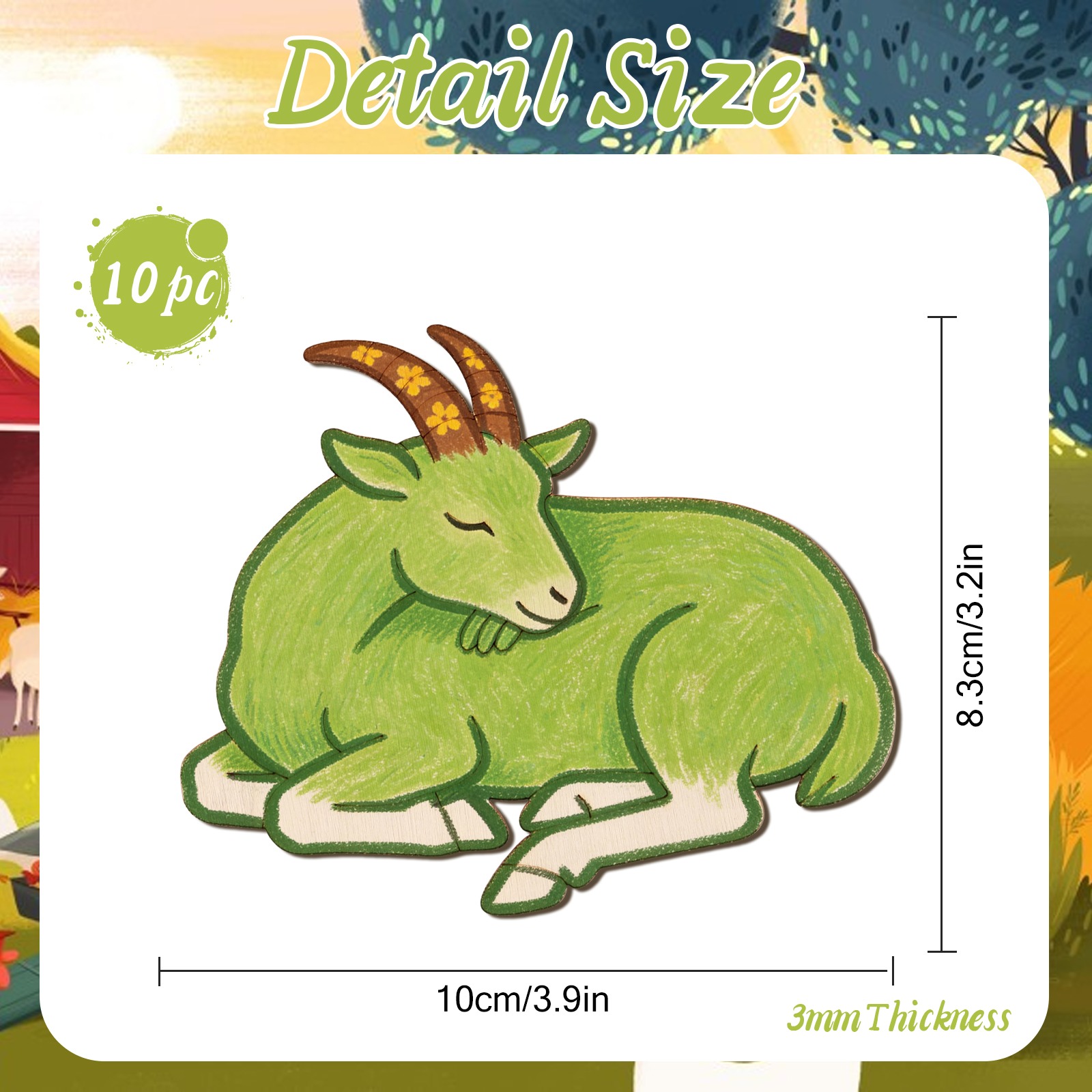 Conjunto de 10 peças de Enfeit - Art Craft Wood avaliação e preço